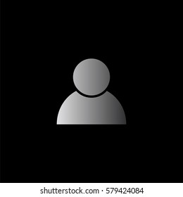 user icon -  black vector icon