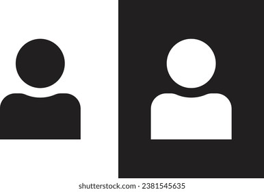 User Icon in black and white background. Vector illustration, EPS10.