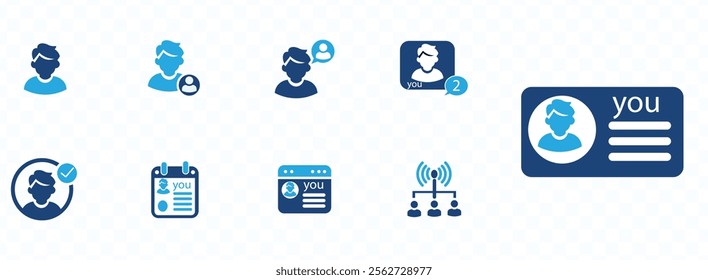User icon collection. Group of people icon set. Vector illustration