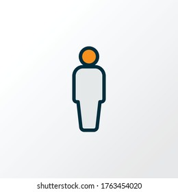 User icon colored line symbol. Premium quality isolated account element in trendy style.