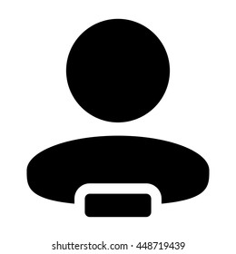 User Icon With Delete & Remove Symbol Avatar Glyph Vector illustration