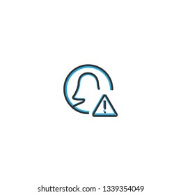 User icon design. Interaction icon line vector illustration design