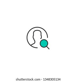 User icon design. Interaction icon vector illustration
