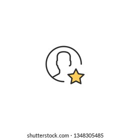 User icon design. Interaction icon vector illustration