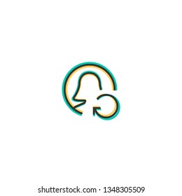 User icon design. Interaction icon vector illustration