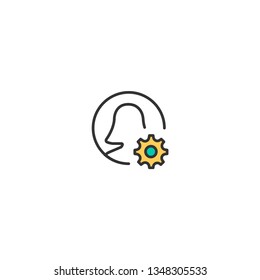 User icon design. Interaction icon vector illustration
