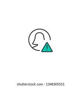 User icon design. Interaction icon vector illustration