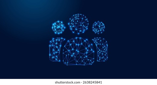User Icon design neon light. Blue color user icon. User, men, human, Icon design.