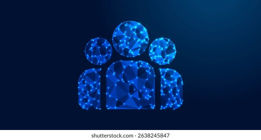 User Icon design neon light. Blue color user icon. User, men, human, Icon design.
