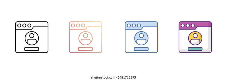 User icon design with white background stock illustration