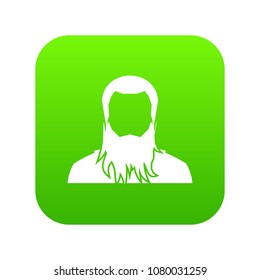 User icon digital green for any design isolated on white vector illustration