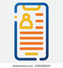 Icono de usuario. Concepto de marketing digital. Icono de color de contorno