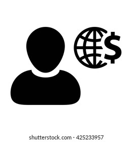 User Icon with Dollar - Vector