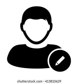User Icon - Edit Account, Profile, Pencil Vector Graphic illustration