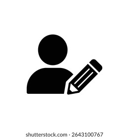 Icono de usuario con lápiz de edición que simboliza la edición del perfil o el Actualizar de Cuenta
