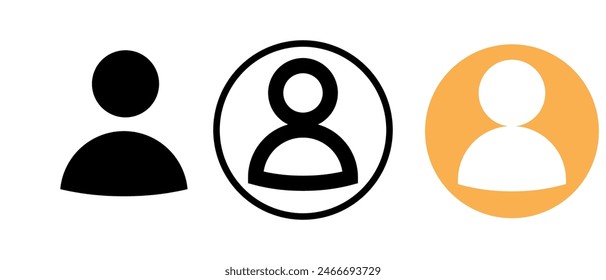 Vector de foto de perfil aislado sobre fondo blanco