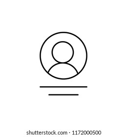 user icon. Element of business icon for mobile concept and web apps. Thin line user icon can be used for web and mobile