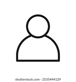 Benutzersymbol Flachbild-Illustration in Umrissen
