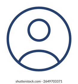 User icon flat illustration outline logo