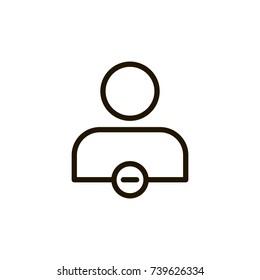 User icon flat icon. Single high quality outline symbol of people for web design or mobile app. Thin line signs of chat for design logo, visit card, etc. Outline logo of profile 