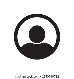 User icon in flat style, Person for web site vector illustration
