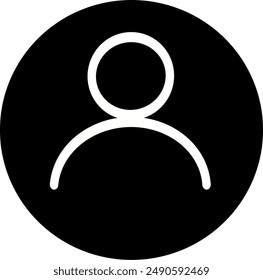 Benutzersymbol im flachen Stil, Personensymbol, Benutzersymbol für Website. Auswechselbare Vektorgrafik.