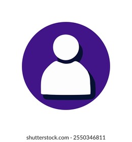 User icon in flat style. User vector illustration on white isolated background. User business concept.