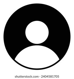 User icon in flat style,  User icon for web site, User icon vector illustration.