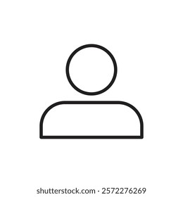 User icon Flat vector set outline