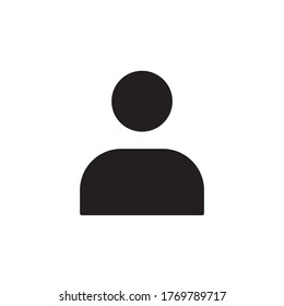 user icon glyph vector illustration black style. isolated on white background