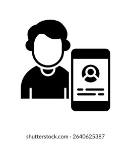 User Icon Glyph Vector Illustration