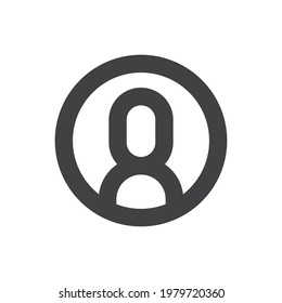 User icon. Human person symbol. Avatar log in vector sign