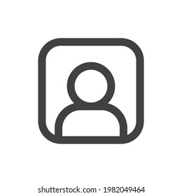 User icon. Human person symbol. Avatar log in vector sign