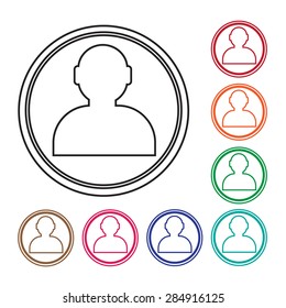 User icon , human resource and business person design