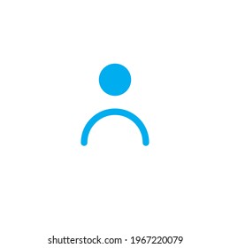 User icon. Human vector. Person silhouette. Avatar icon. Web user symbol. Man sign. Social profile icon