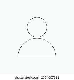 User icon, user icons set. Person profile avatar with account symbol. Icons for applications and communication. Social media concepts.