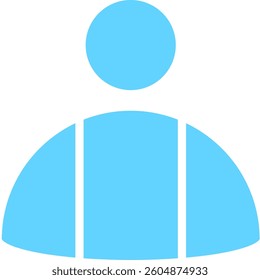 user icon illustration blue flat