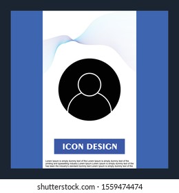 User icon isolated on abstract background
