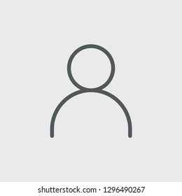 User icon isolated on background. Profile symbol modern, simple, vector, icon for website design, mobile app, ui. Vector Illustration