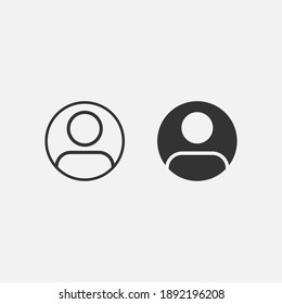User icon isolated on background. Profile symbol modern, simple, vector, icon for website design, mobile app, ui. Vector Illustration