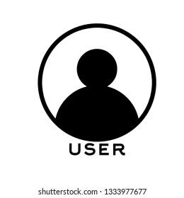 User Icon  isolated on white background. User symbol for your web site design, logo, app, 