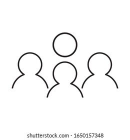 User icon isolated on white background. Team people, Teamwork, Partnership