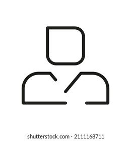 User Icon Isolated on White Background. Custom Symbol For Your Website, Logo, App, User Interface