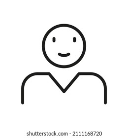 Icono de usuario aislado en fondo blanco. Símbolo personalizado de su sitio web, logotipo, aplicación, interfaz de usuario