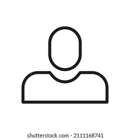User Icon Isolated on White Background. Custom Symbol For Your Website, Logo, App, User Interface