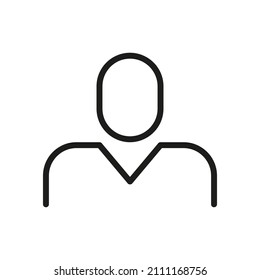 Icono de usuario aislado en fondo blanco. Símbolo personalizado de su sitio web, logotipo, aplicación, interfaz de usuario