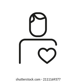 User Icon Isolated on White Background. Custom Symbol For Your Website, Logo, App, User Interface.