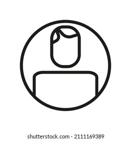 User Icon Isolated on White Background. Custom Symbol For Your Website, Logo, App, User Interface.