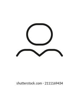 User Icon Isolated on White Background. Custom Symbol For Your Website, Logo, App, User Interface.
