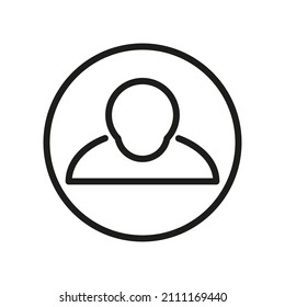 User Icon Isolated on White Background. Custom Symbol For Your Website, Logo, App, User Interface.